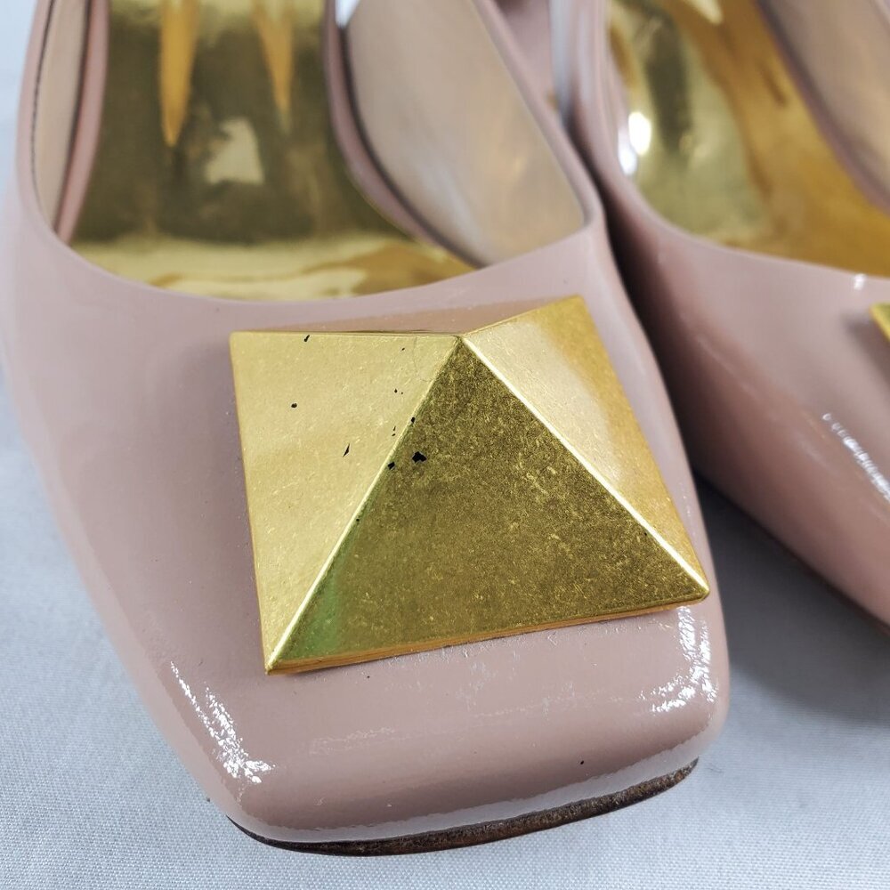 Valentino Garavani Women's Pink One Stud Patent Leather Pumps Size 8.5 - Picture 16 of 16